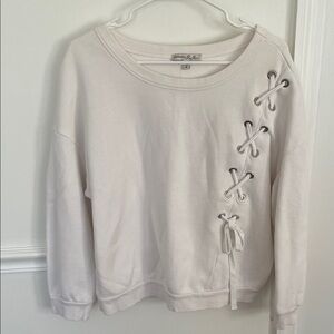 Express Off-White Cozy Sweatshirt